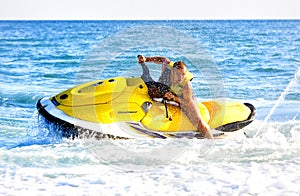 Man on jet ski