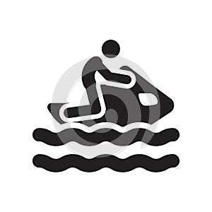 man Jet ski icon. Trendy man Jet ski logo concept on white background from People collection