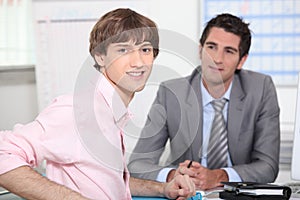 Man at a job interview