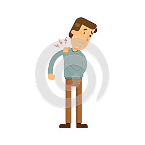 man with joint pain. Vector illustration decorative design