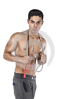 Man with jump rope