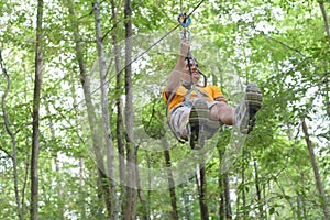 man jumping with rope