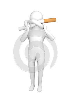 Man with knotted cigarette