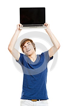 Man with a laptop