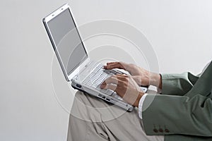 Man and laptop