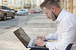 Man with laptop computer