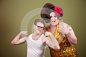 Man With Large Drag Queen