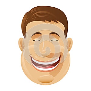 man laughing. Vector illustration decorative design