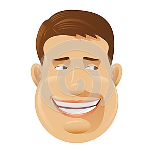 man laughing. Vector illustration decorative design