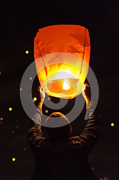 Man launches sky lanterns