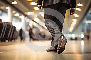 man leg walk on station photo