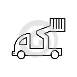 man lift truck icon. Element of Constraction tools for mobile concept and web apps icon. Outline, thin line icon for website