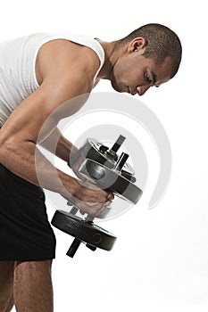 Man lifting heavy weights