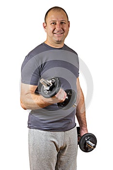 Man lifting weights