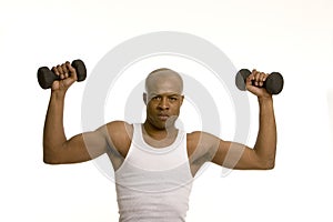 Man lifting weights