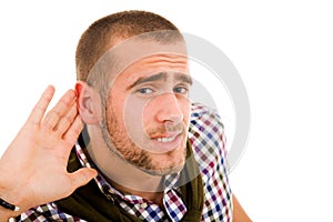 Man listening the conversatioN