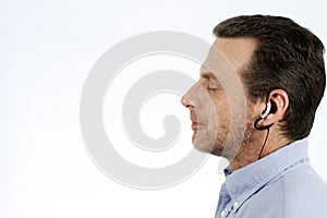 Man Listening to Music