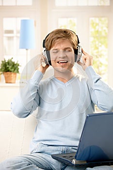 Man listening to music