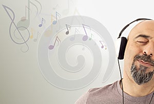 Man listening to the music