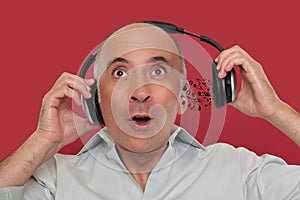 Man listening to music