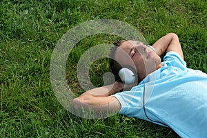 Man listening to music