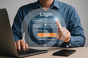 Secure login authentication system with username and password for online access and data protection today