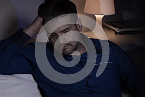 Man and lonely night