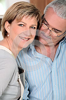 Man looking affectionately at wife