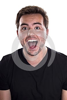 Man Looking Happy and Ecstatic