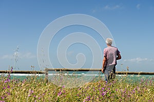 Man looking at the sea
