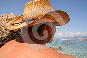 Man looking at the sea