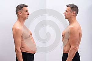 Man Before And After Loosing Fat