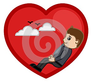 Man in Love Vector Illustration