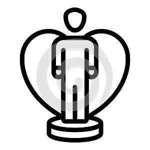 Man loyalty program icon, outline style