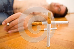 Man lying on the floor