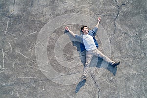 Man lying on floor