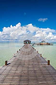 Man-made walkway of Kapalai island