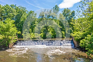 Man-made waterfall in Stony Brook