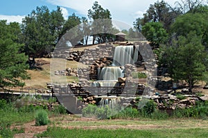 Man-made Wichita Falls in Texas, USA