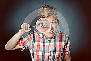 Man with magnifying glass