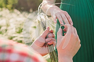 Man making marriage proposal