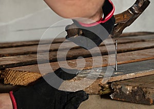 Man making technical shelving