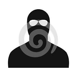 Man in a mask black simple icon