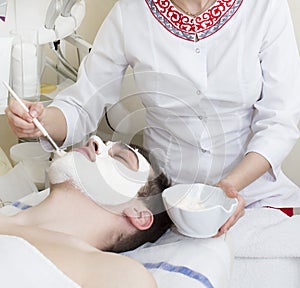 Man in the mask cosmetic procedure