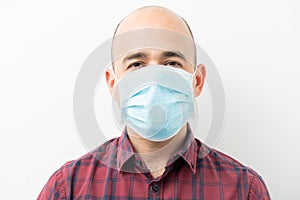 Man with mask during covid19 pandemic