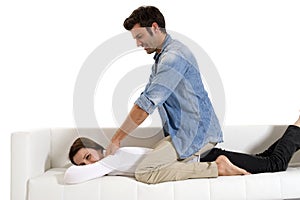 Man massaging