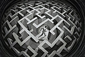 Man in a maze