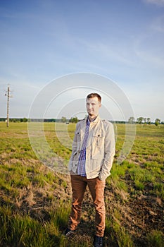 Man on the meadow