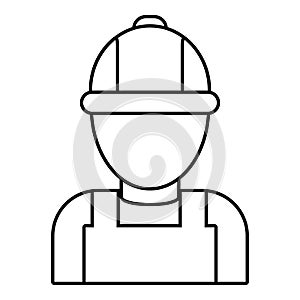 Man mechanic icon, outline style