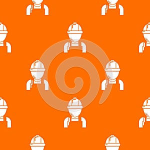 Man mechanic pattern vector orange